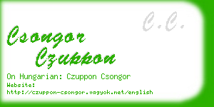 csongor czuppon business card